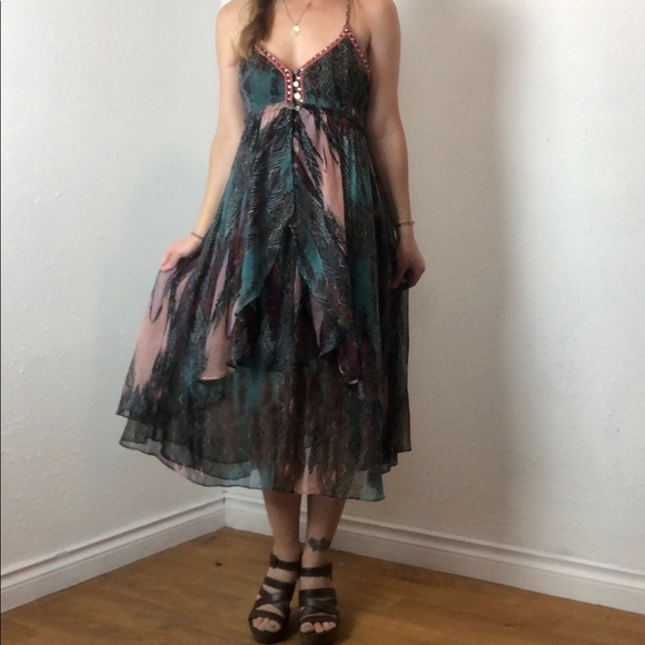 Free people Layered Embellished MIDI Dress XS - Picture 14 of 14